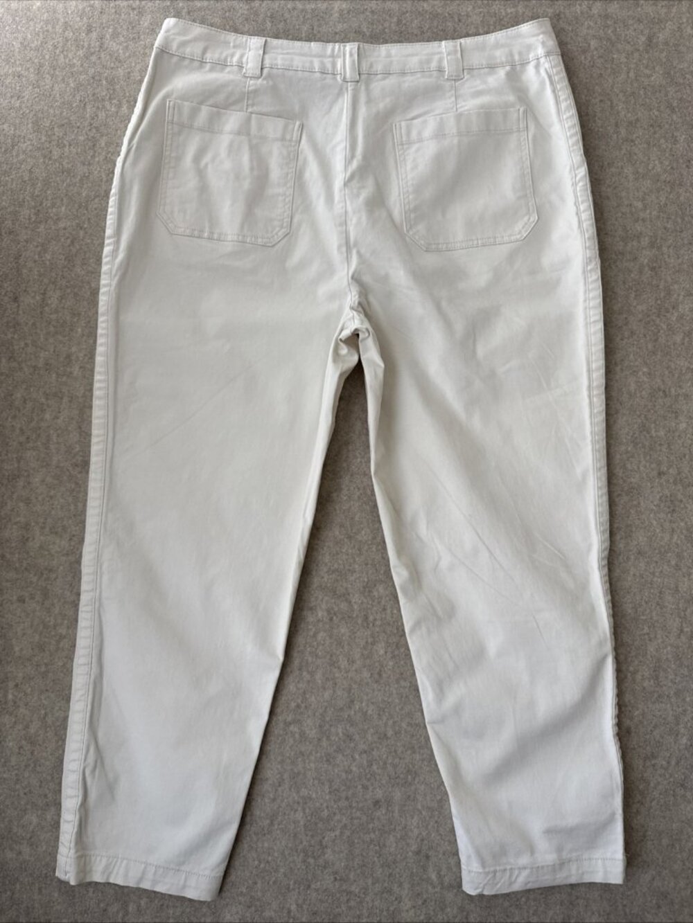 Boden Classic Chino Pant Slim Ankle Length Ecru Womens 14 New - Picture 13 of 16